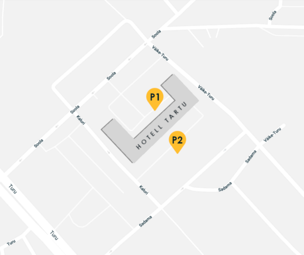 Hotellikülaliste parkimine Hotell Tartu parklates